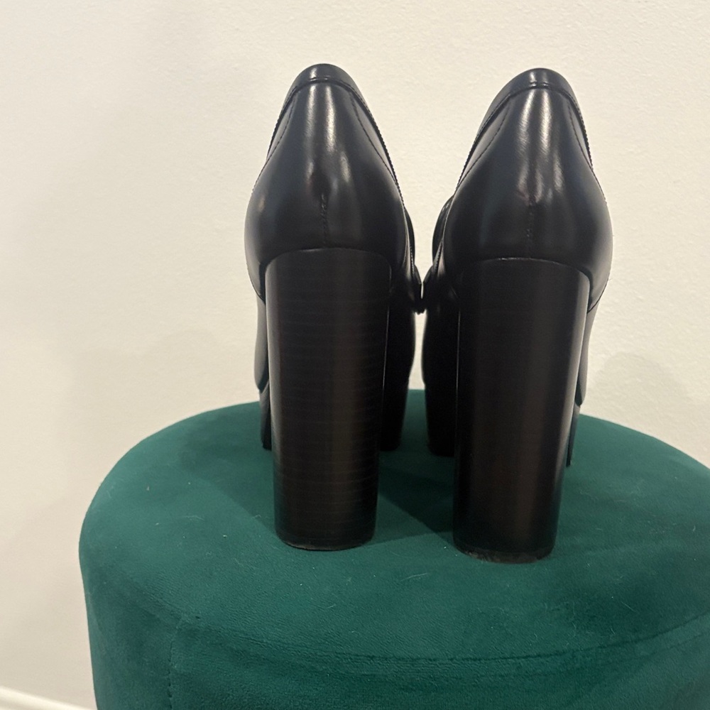 Coach Black and White Platform Loafers - Picture 4 of 6